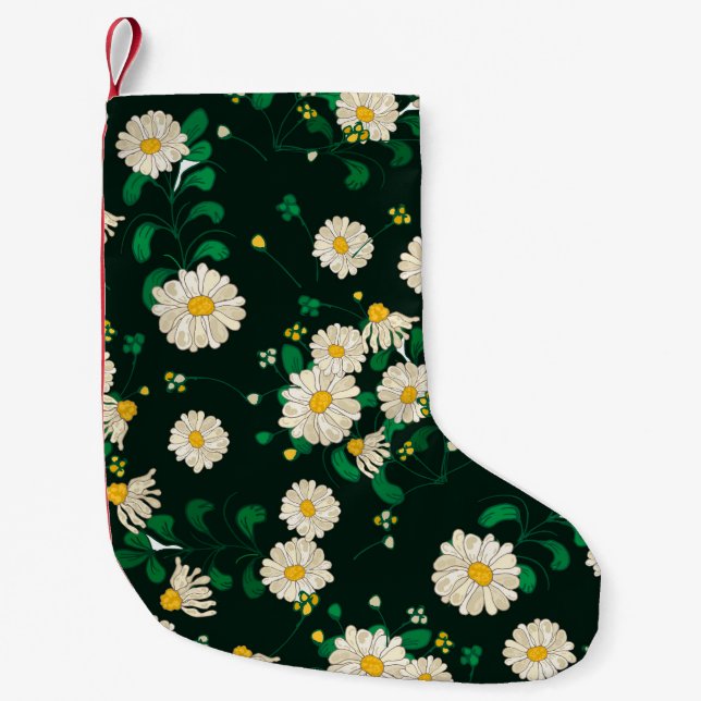 Petite Chaussette De Noël L'imitation du dessin d'enfant brodé. (Devant)