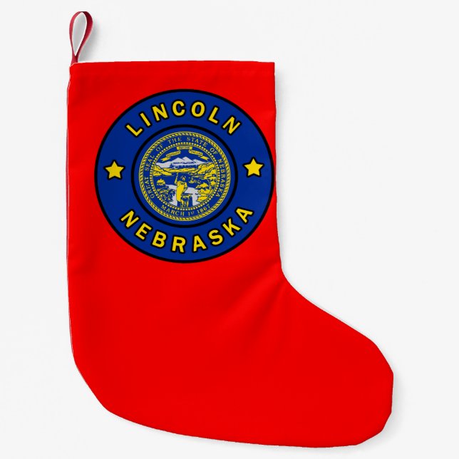 Petite Chaussette De Noël Lincoln Nebraska (Devant)