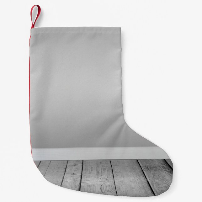 Petite Chaussette De Noël L'intérieur du mur des planches (Devant)