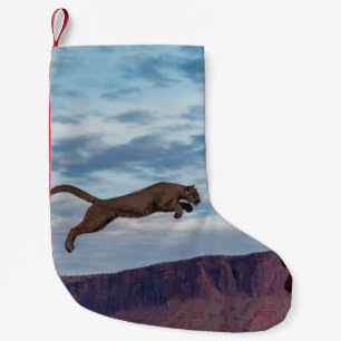 Petite Chaussette De Noël Lion de montagne Jumping Matin Skysaut, lion, anim