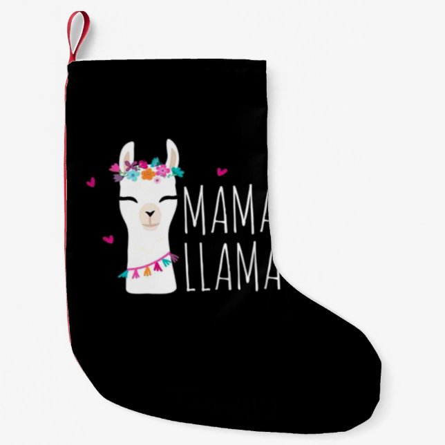 Petite Chaussette De Noël Llama Gift| Mama Llama (Devant)