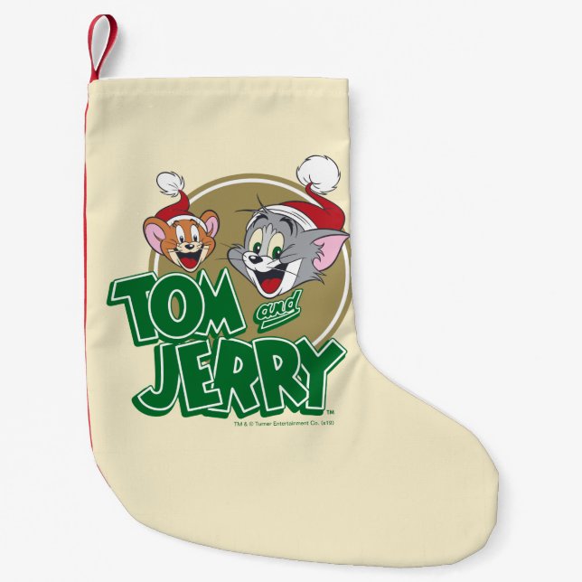 Petite Chaussette De Noël Logo Tom et Jerry Holiday (Devant)