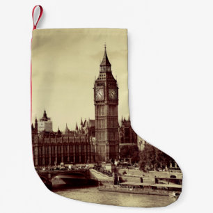 Petite Chaussette De Noël Londres Westminster avec Big Ben et pont. vieux, l