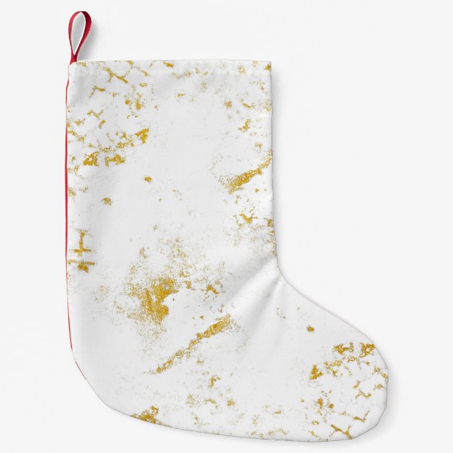 Petite Chaussette De Noël L'or scinde Texture. Elément de conception de trai (Devant)
