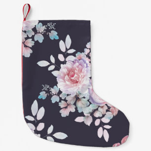 Petite Chaussette De Noël L'ordinateur dessiné de belles fleurs illustration