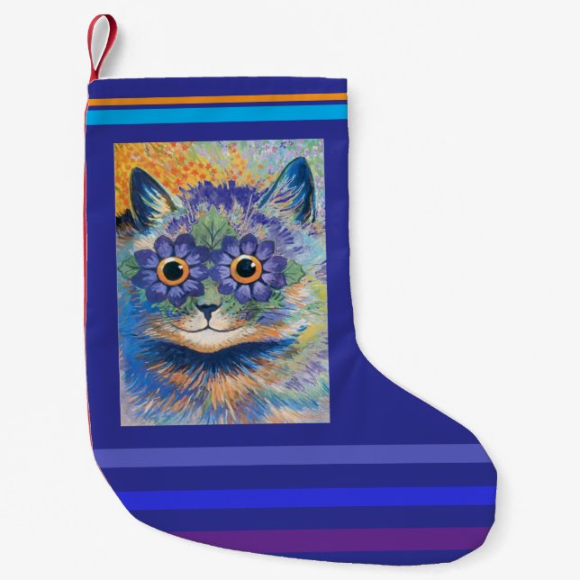 Petite Chaussette De Noël Louis Wain, Cat with Daisy Eyes, (Devant)