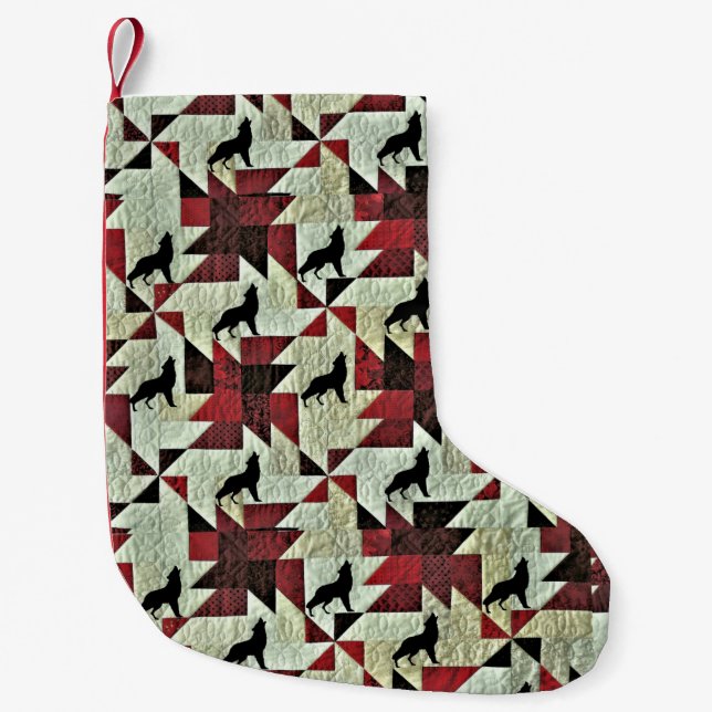 Petite Chaussette De Noël Loup (Devant)