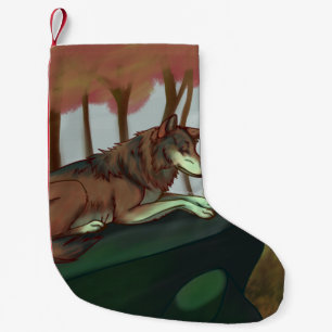 Petite Chaussette De Noël Loup européen