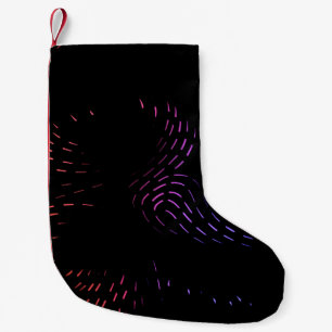 Petite Chaussette De Noël Lumières violettes et roses