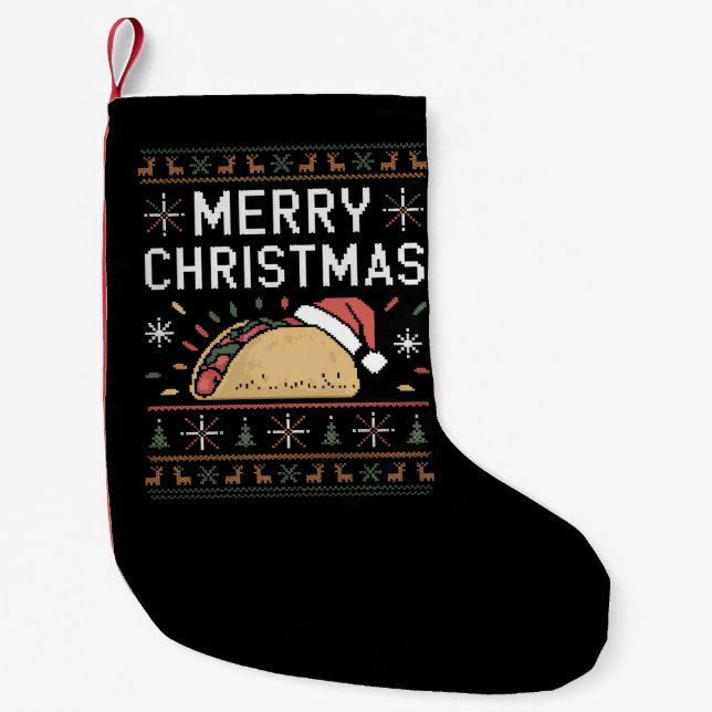 Petite Chaussette De Noël Luminaires doux Noël Père Noël Taco (Devant)