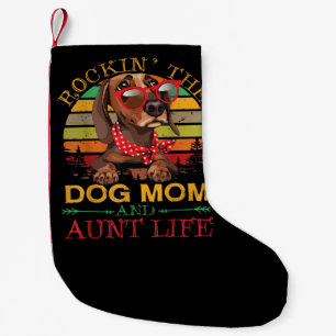 Petite Chaussette De Noël Lunettes Dachshund Rockin Chien Maman Cadeau Pour