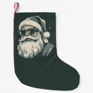 Petite Chaussette De Noël Lunettes de soleil visage de Père Noël Noël Xmas R
