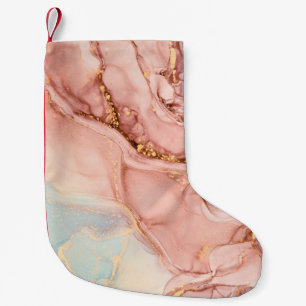 Petite Chaussette De Noël Luxe naturel peinture abstraite d'art fluide en al