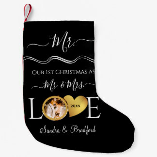 Petite Chaussette De Noël M. 1er Noël comme M. Mme Newlyweds Holiday