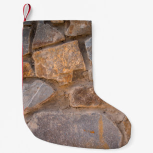 Petite Chaussette De Noël maçonnerie naturelle pierre abstraite, antique, an