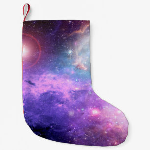 Petite Chaussette De Noël Magique surréaliste coloré espace arrière - pla