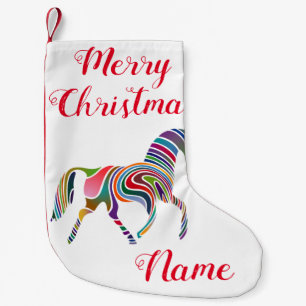 Petite Chaussette De Noël Magnifique Rainbow Color Horse Thunder_Cove