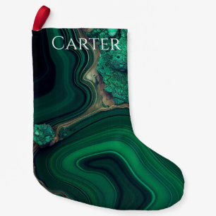 Petite Chaussette De Noël Malachite Cu6CO3(OH)2