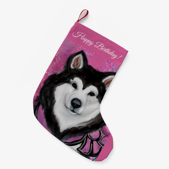 Petite Chaussette De Noël Malamute d'Alaska   (Devant (Accrochage))