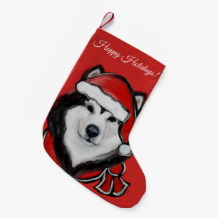 Petite Chaussette De Noël Malamute d'Alaska 