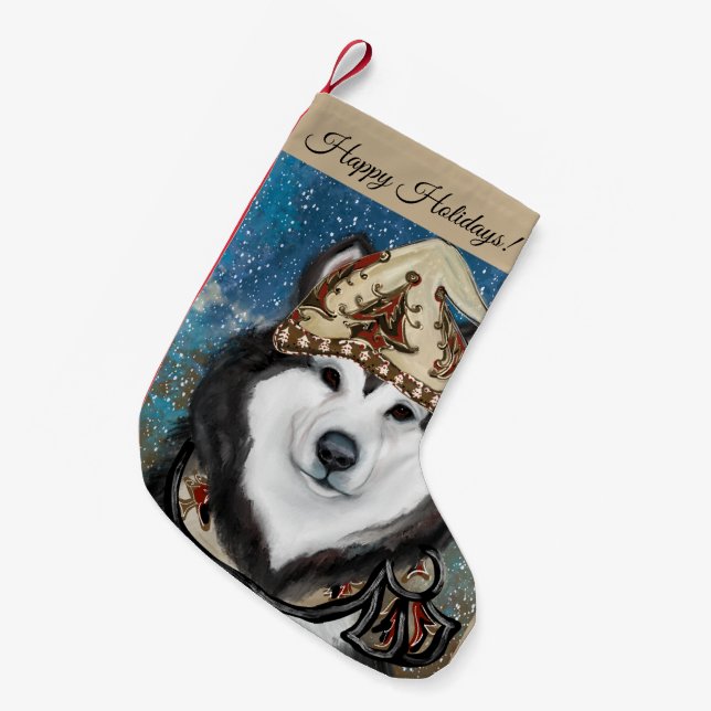 Petite Chaussette De Noël Malamute d'Alaska (Devant (Accrochage))