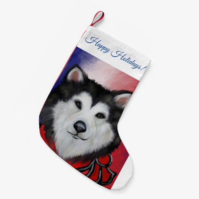 Petite Chaussette De Noël Malamute d'Alaska (Devant (Accrochage))