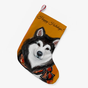 Petite Chaussette De Noël Malamute d'Alaska