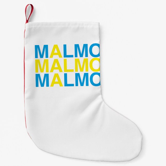Petite Chaussette De Noël MALMO Swedish Flag (Devant)