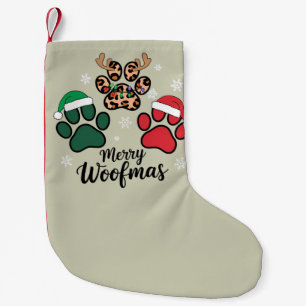Petite Chaussette De Noël Maman Chien Noël Joyeux Woofmas Amoureux des Chien
