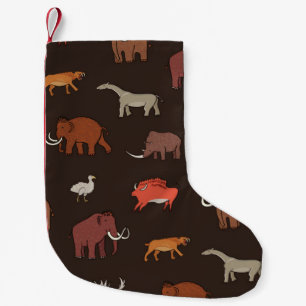 Petite Chaussette De Noël Mammoth Era : Préhistorique Motif à thème.