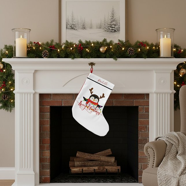 Petite Chaussette De Noël Manchot de Noël   (Créateur téléchargé)