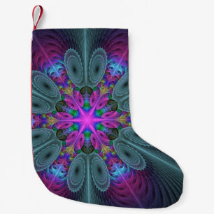 Petite Chaussette De Noël Mandala à partir de la couleur centrale Art fracta