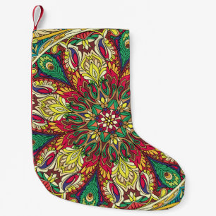 Petite Chaussette De Noël Mandala Bandana : Conception Vintage Sans Couche.