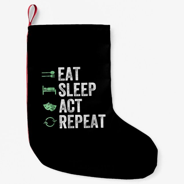 Petite Chaussette De Noël Mangez le sommeil Acte Répéter Acteurs Don intérim (Devant)