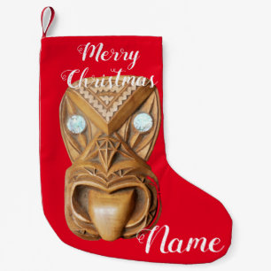 Petite Chaussette De Noël Maori Tiki face à Thunder_Cove