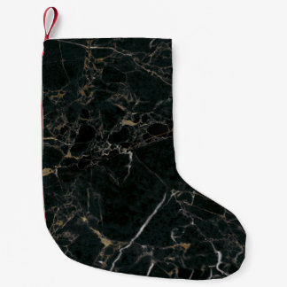 Petite Chaussette De Noël Marbre Noir Élégant : Fond Texturé