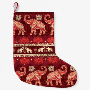 Petite Chaussette De Noël Marche des éléphants : Jouer Motif sans couture.