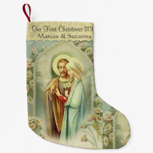Petite Chaussette De Noël Mariage béni de Vierge Marie St Joseph