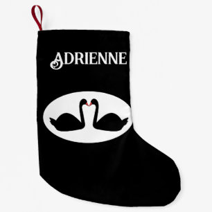 Petite Chaussette De Noël Mariage gothique Baiser Black Swans Nom personnali