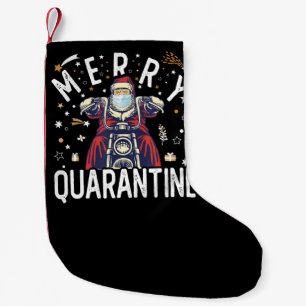 Petite Chaussette De Noël Masque visage Père Noël pour Hipster Moto