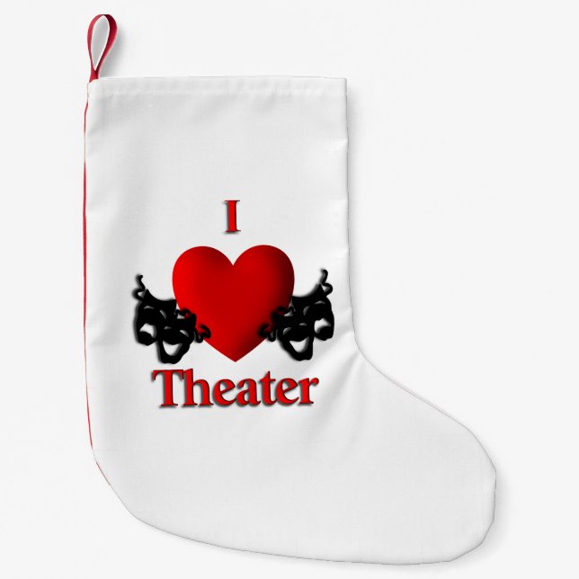 Petite Chaussette De Noël Masques de théâtre comique et de tragédie (Devant)