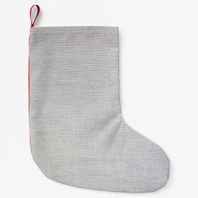 Petite Chaussette De Noël Matériau de texture en toile (Devant)