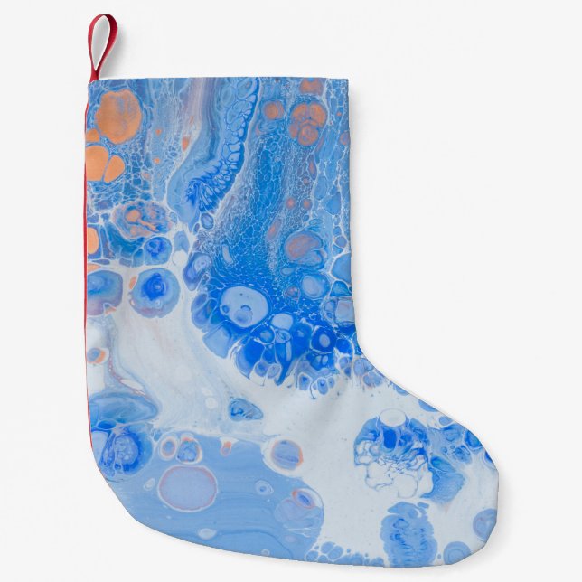 Petite Chaussette De Noël Méduse orange et blanche dans l'eau (Devant)