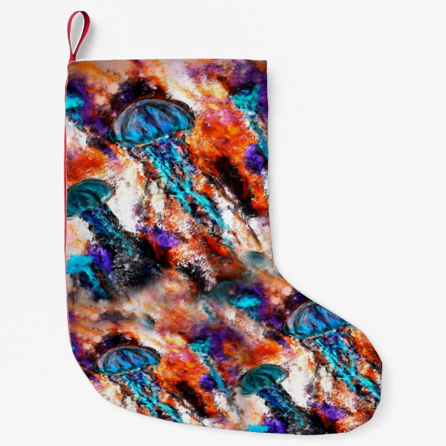 Petite Chaussette De Noël Méduse saute (Devant)