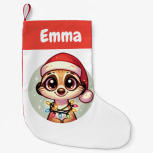 Petite Chaussette De Noël Meerkat Merry Noël Animaux d'hiver Meerkats