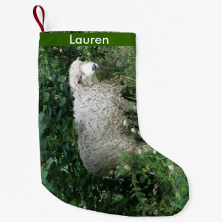 Petite Chaussette De Noël Mélange Blanc Fluffy Sheep Manger Stocker Personna