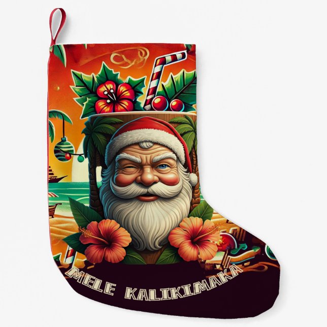 Petite Chaussette De Noël Mele Kalikimaka (Devant)