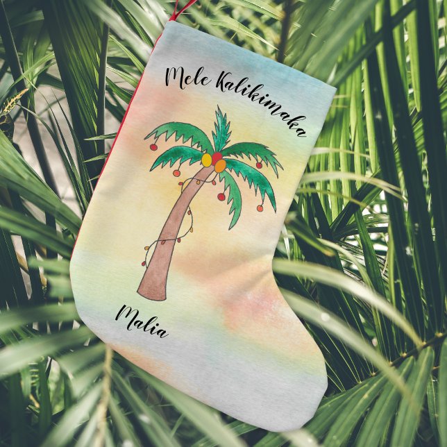 Petite Chaussette De Noël Mele Kalikimaka Personalized (Créateur téléchargé)