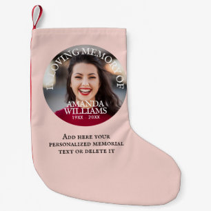 Petite Chaussette De Noël Mémorial de photo personnalisé