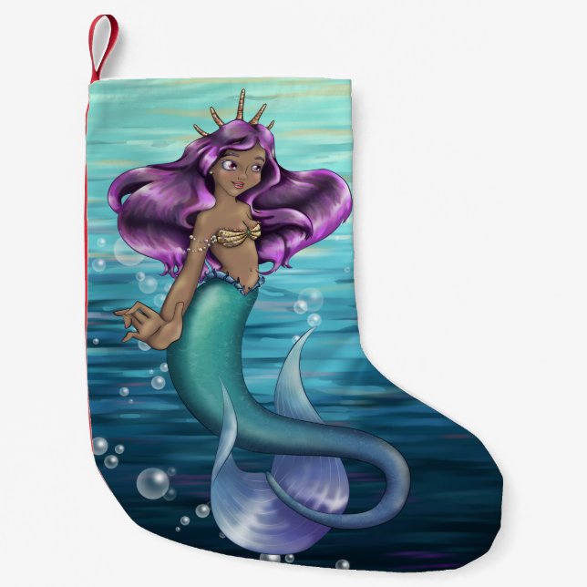 Petite Chaussette De Noël Mermaid Iole (Devant)